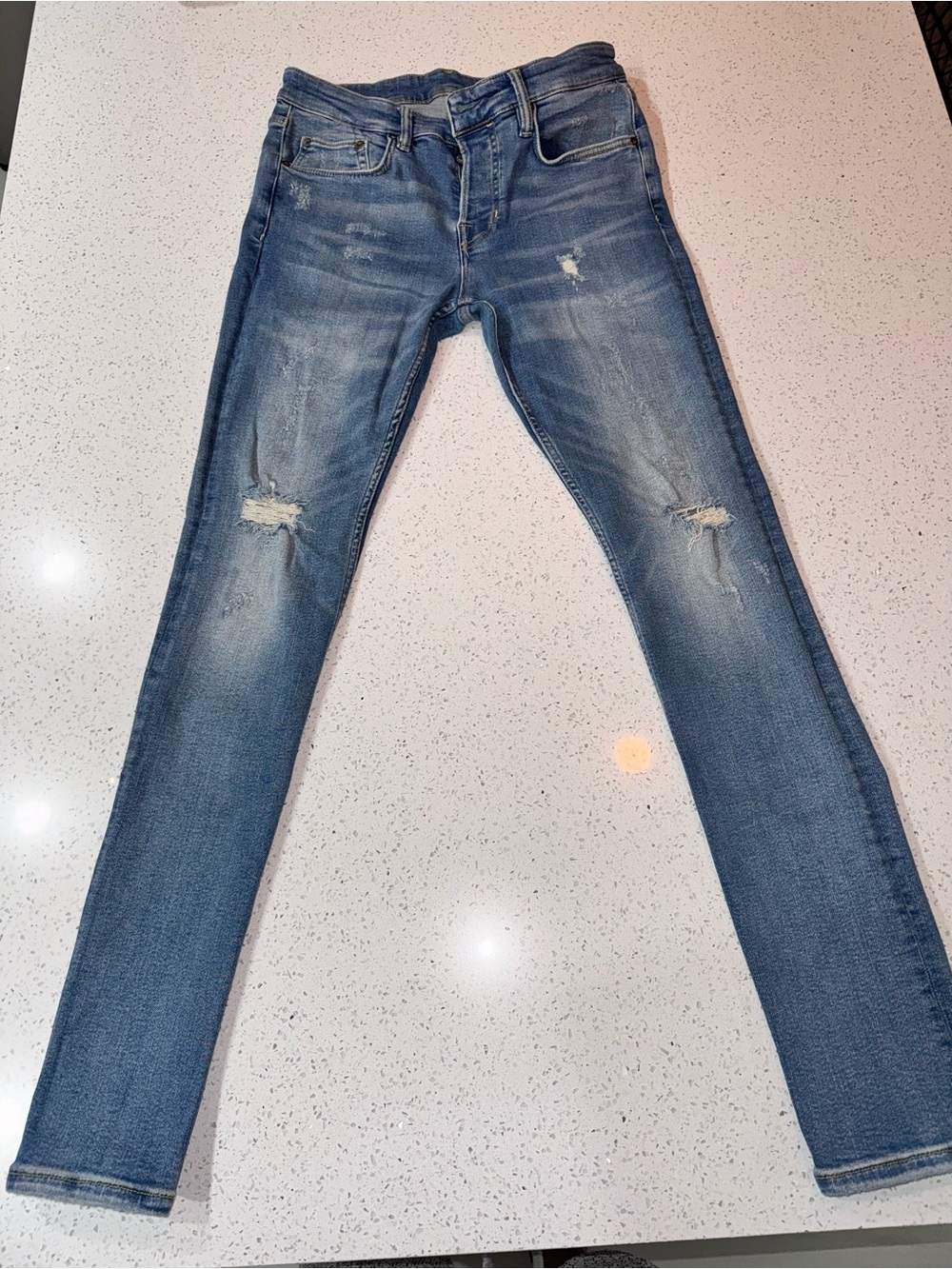 All Saints cigarette Distressed Blue Men’s Jeans